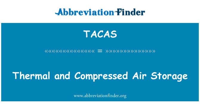 TACAS: Thermische und Compressed Air Storage