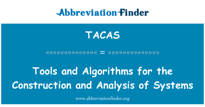 TACAS: Alat dan algoritma untuk pembangunan dan analisis dari sistem