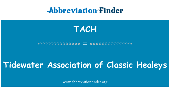 TACH: Tidewater asociace Classic Healeys