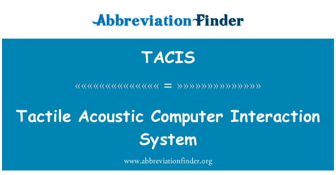 TACIS: Hmatové akustické interakcie počítača
