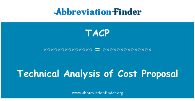 TACP: Analyse technique de la proposition de coût