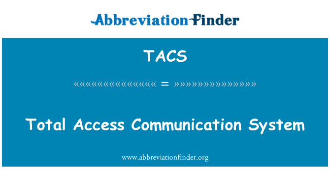 TACS: Sistema de comunicación de acceso total