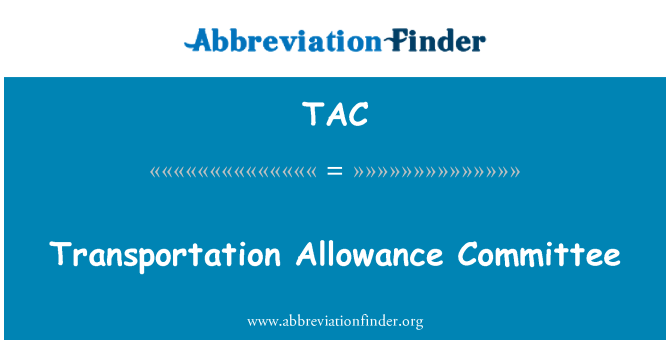 TAC: Kumitat ta ' l-Allowance tat-trasport