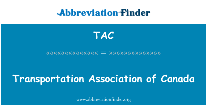 TAC: Transportation Association of Canada