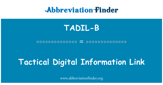TADIL-B: Taktické digitálních informací odkaz