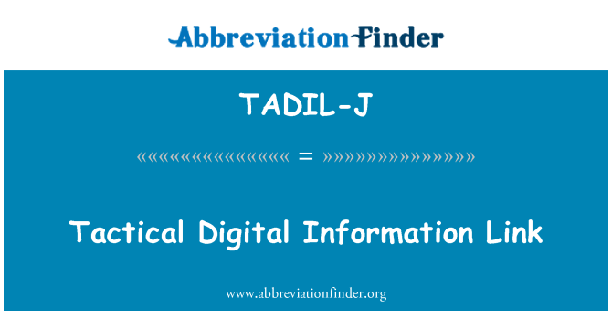 TADIL-J: Taktické digitálních informací odkaz
