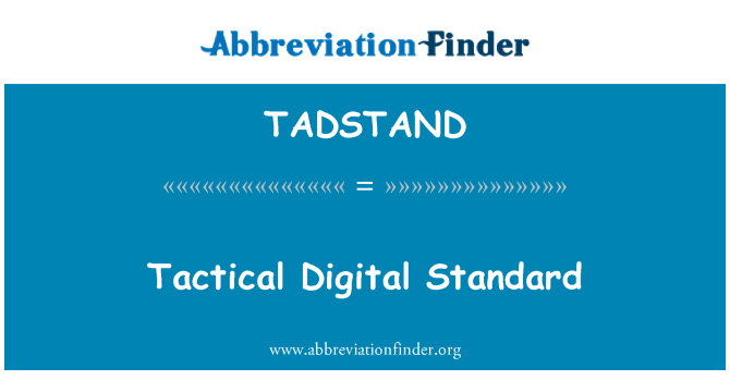 TADSTAND: L-istandard tattika diġitali