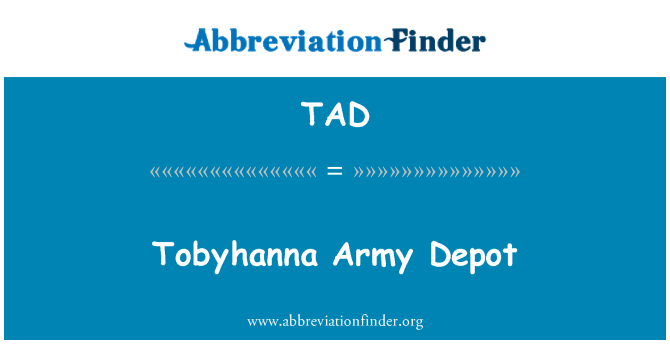 TAD: Deposito dell'esercito di Tobyhanna