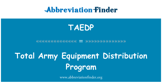 TAEDP: Celková armáda zařízení distribuční Program