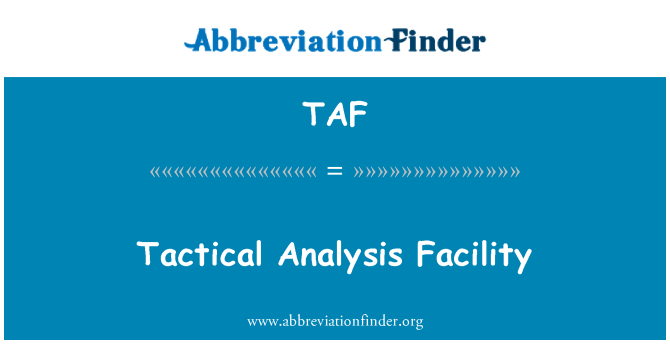 TAF: Taktične analize objekt