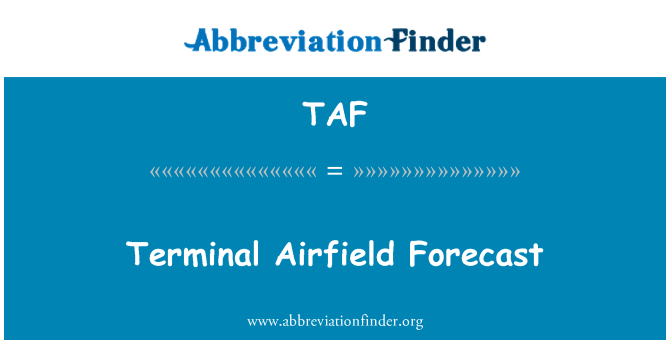 TAF: Napoved terminal Airfield