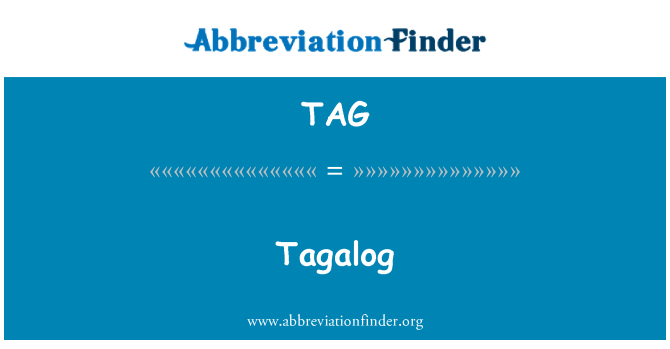 TAG: Bahasa Tagalog