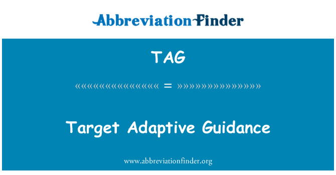 TAG: Cíl adaptivní vedení