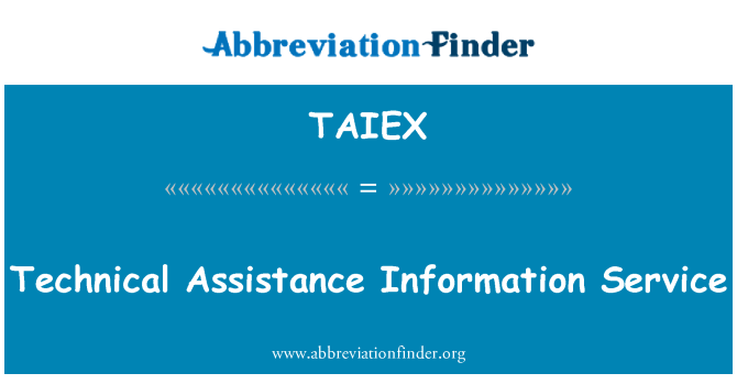 TAIEX: 技術援助資訊服務