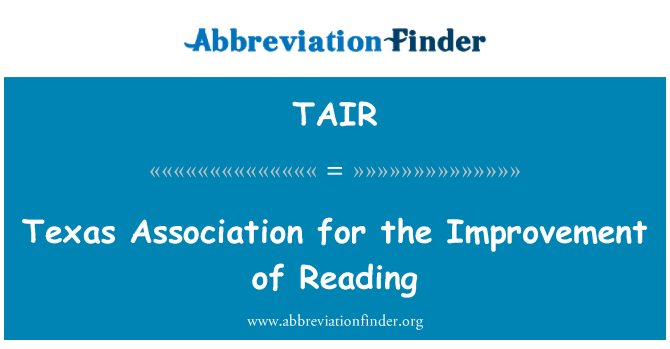 TAIR: Texas Association for forbedring av lesing