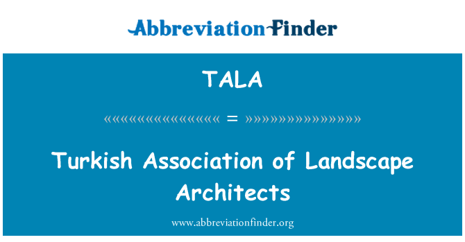 TALA: Associazione turca di architetti del paesaggio