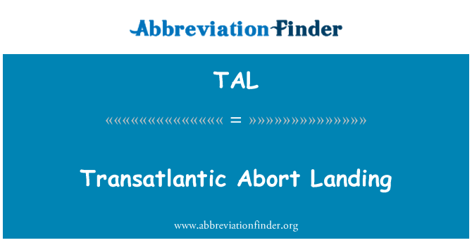 TAL: Arahan transatlantik Abort