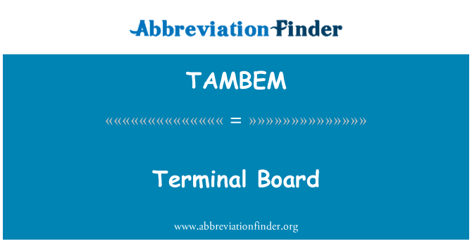 TAMBEM: Bord terminali