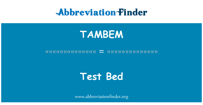 TAMBEM: Testen seng