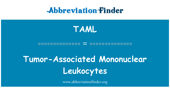 TAML: Tumor-Associated Mononuclear Leukocytes