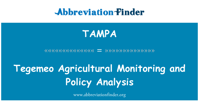 TAMPA: Tegemeo agricola monitoraggio e analisi politica