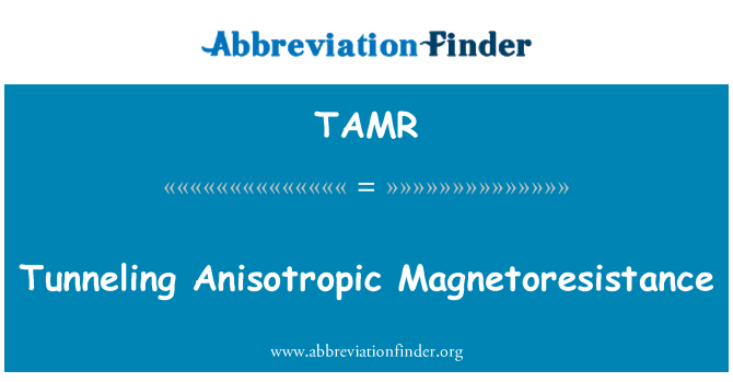 TAMR: Túnel Magnetorresistencia anisotrópico