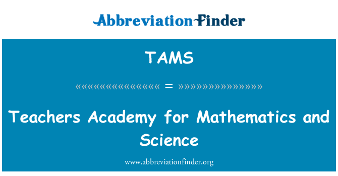 TAMS: Akademi pwofesè matematik ak syans