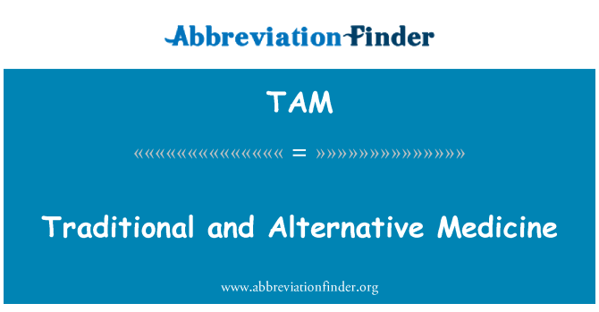 TAM: Tradisyonèl Et altènatif medikaman