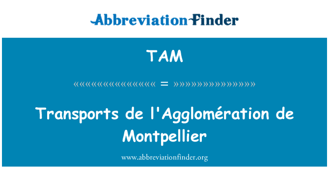 TAM: Перевозит де л ' Agglomération де Монпелье