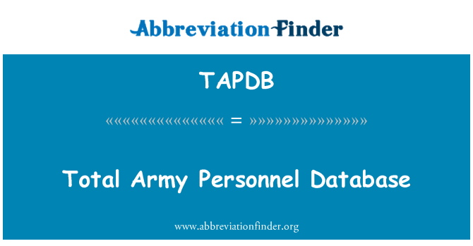 TAPDB: Databáza pracovníkov celkom armády