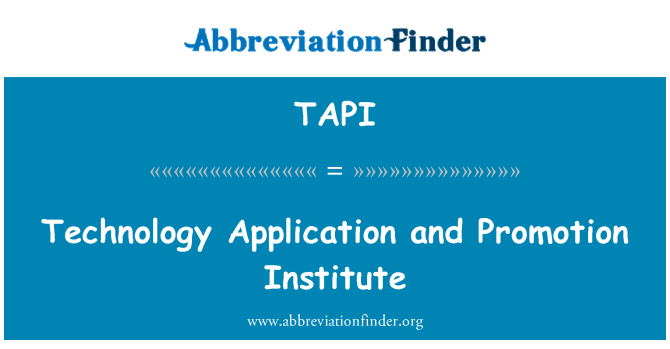 TAPI: Applicazione di tecnologia e Istituto di promozione