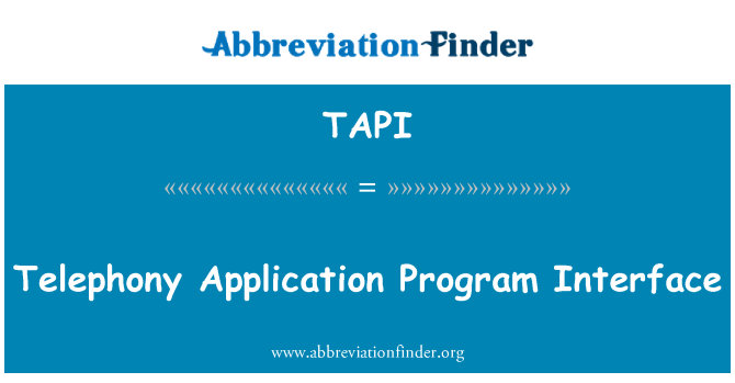TAPI: Interface ta ' programm ta ' applikazzjoni tat-telefonija