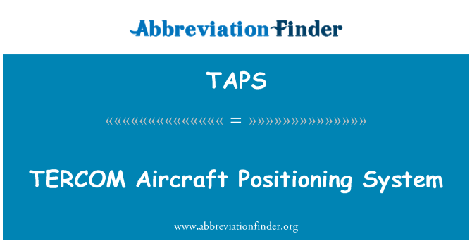 TAPS: TERCOM Aircraft Positioning System