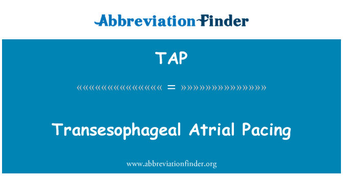 TAP: Transesophageal atrijske Pacing