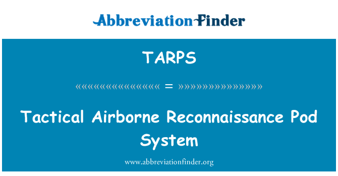 TARPS: Taktisk luftbårne rekognoseringsturer Pod System