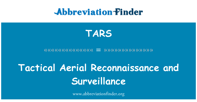 TARS: الاستطلاع الجوي التكتيكي والمراقبة