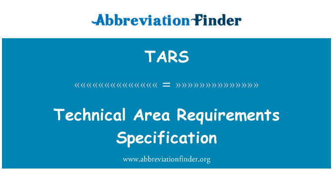 TARS: 技术领域需求规格说明