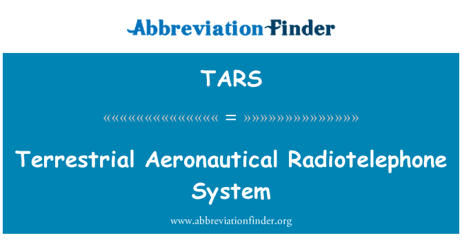 TARS: Sistema de radiotelefonia aeronáutico terrestre