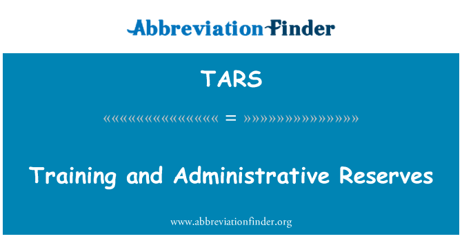 TARS: Навчання та адміністративних резерви