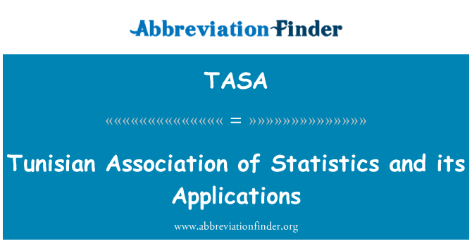 TASA: Tunisian संघ के सांख्यिकी और उसके अनुप्रयोगों