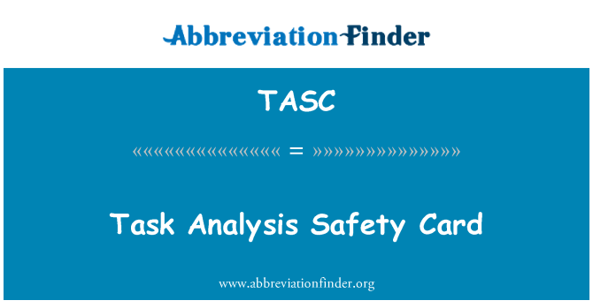 TASC: Ülesande analüüs ohutuse kaart
