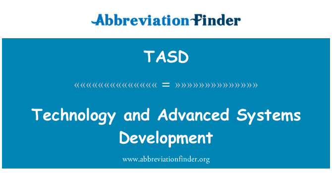 TASD: Tehnologija in razvoj naprednih sistemov
