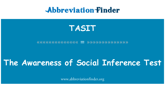 TASIT: De tès sosyal enferans