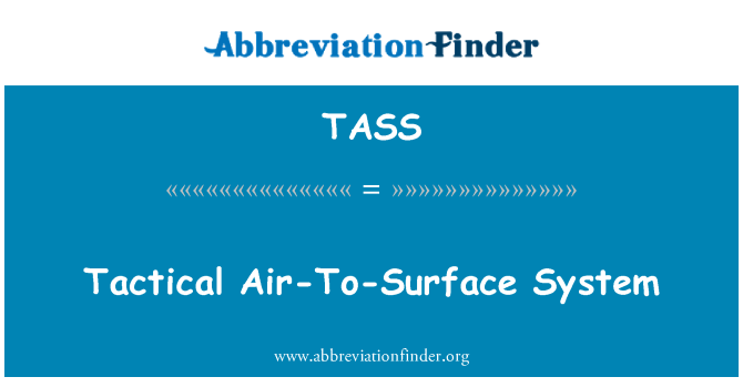 TASS: Tactical Air-To-Surface System