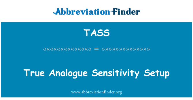 TASS: True Analogue Sensitivity Setup