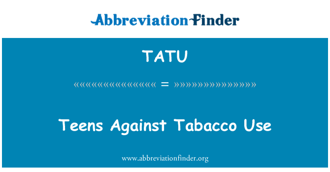 TATU: Jugendliche gegen Tabacco