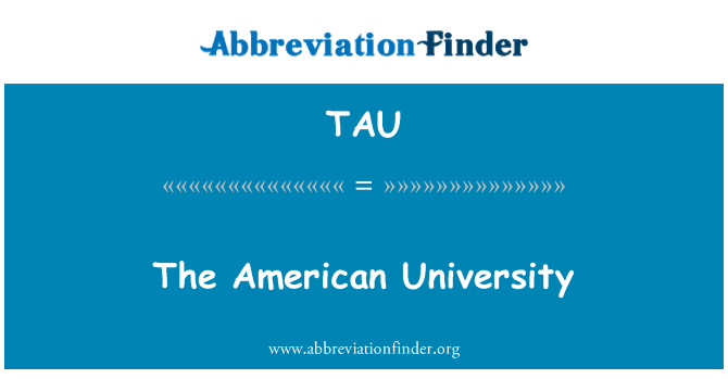TAU: L'Université américaine