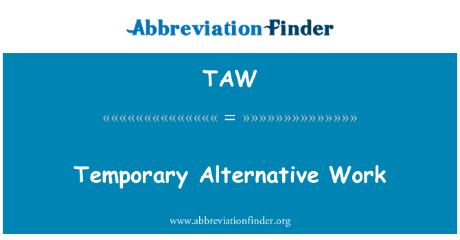 TAW: Sèvis altènatif tanporè