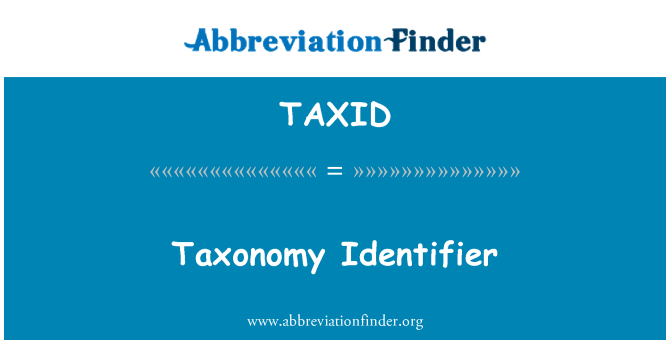 TAXID: Luokituksen tunnus