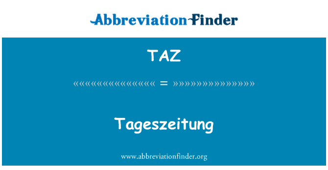 TAZ: Tageszeitung
